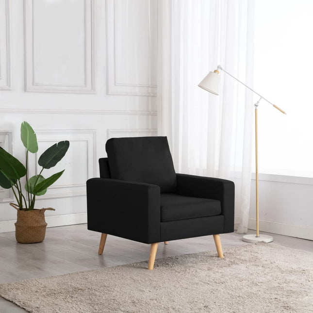 Fauteuil Stof Zwart