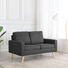 Tweezitsbank 130x76x82.5 cm stof donkergrijs