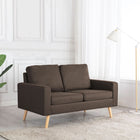 Tweezitsbank stof bruin 130x76x82,5 cm