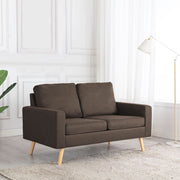 Tweezitsbank stof bruin 130x76x82,5 cm