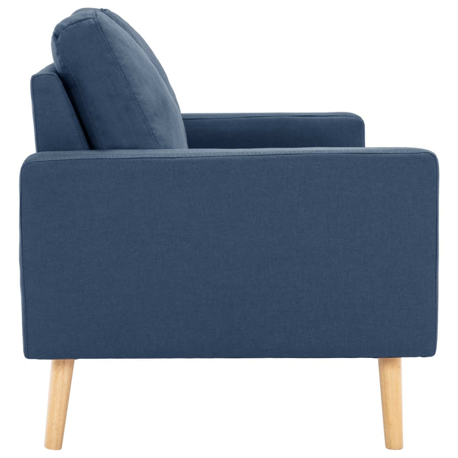 Stof Blauw Tweezitsbank