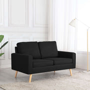 Tweezitsbank 130x76x82,5 cm stof zwart
