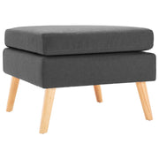 Voetenbank 54x54x43.5 cm stof donkergrijs