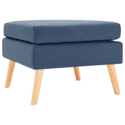 Voetenbank stof blauw 54x54x43.5 cm