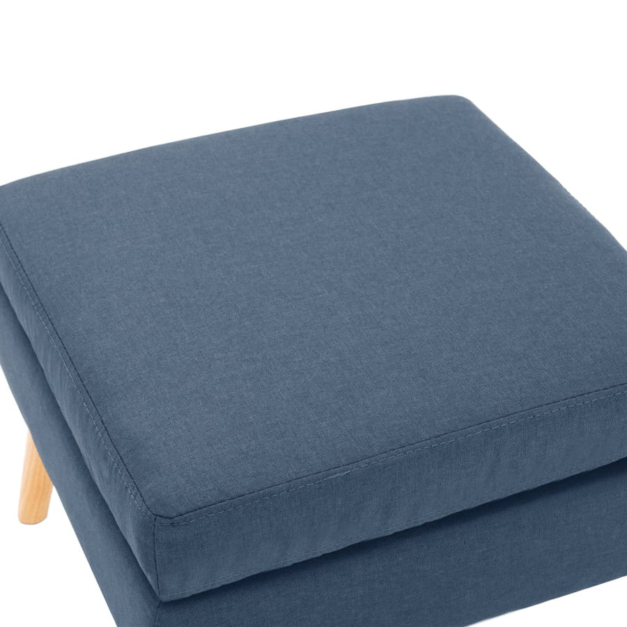Voetenbank Stof Blauw