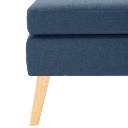 Voetenbank Stof Blauw