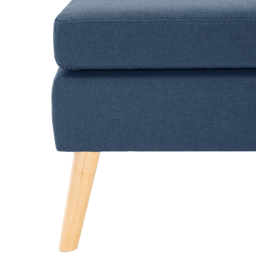 Voetenbank Stof Blauw