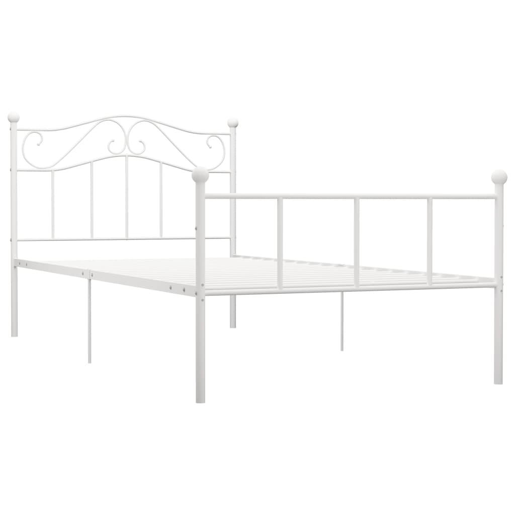 Bedframe Metaal 90 x 200 cm Wit