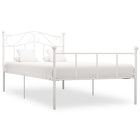 Bedframe metaal wit 100x200 cm