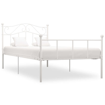 Bedframe Metaal 100 x 200 cm Wit