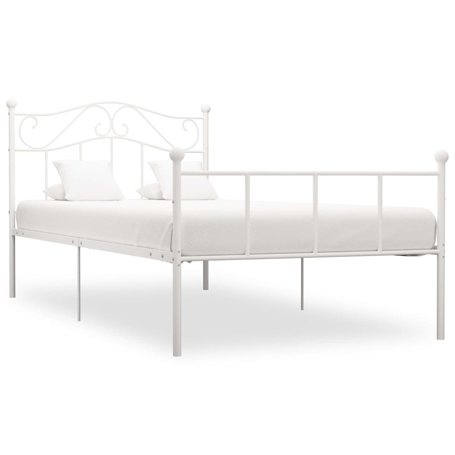 Bedframe Metaal 100 x 200 cm Wit