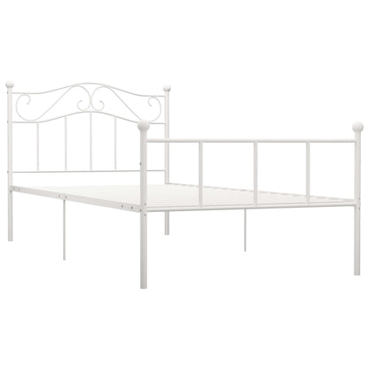 Bedframe Metaal 100 x 200 cm Wit