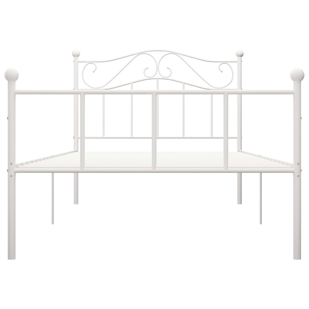 Bedframe Metaal 100 x 200 cm Wit