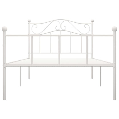 Bedframe Metaal 100 x 200 cm Wit