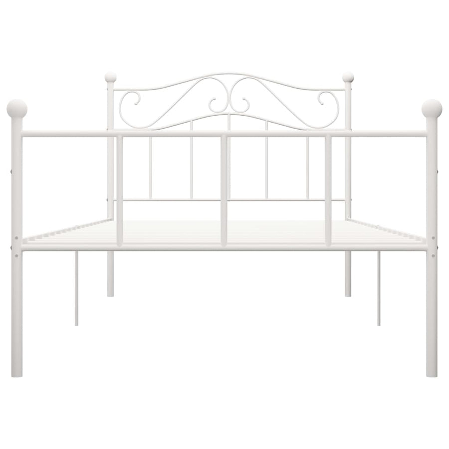 Bedframe Metaal 100 x 200 cm Wit