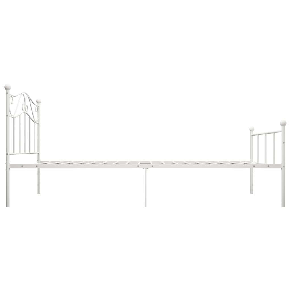Bedframe Metaal 100 x 200 cm Wit