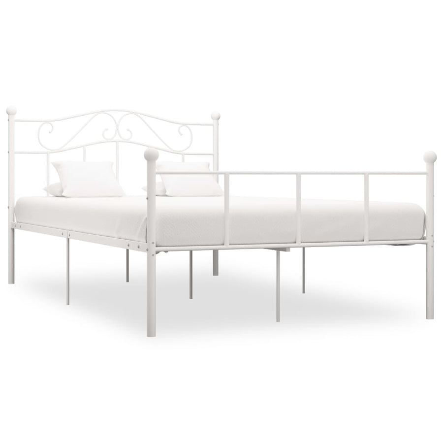 Bedframe Metaal 120 x 200 cm Wit
