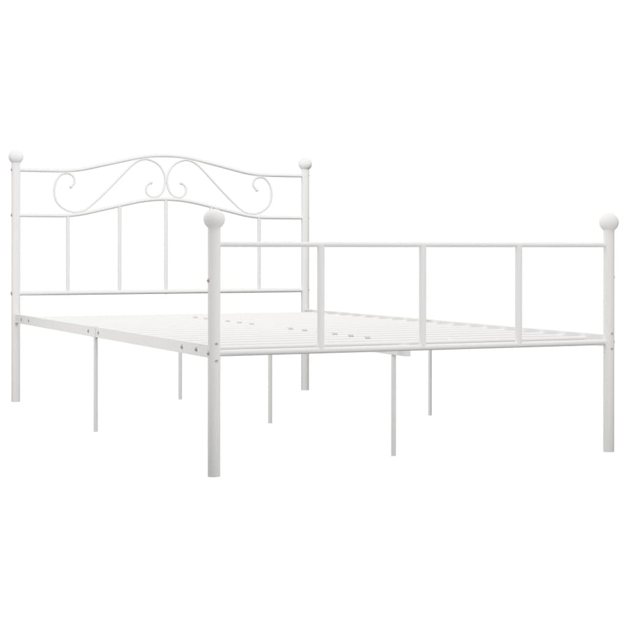 Bedframe Metaal 120 x 200 cm Wit