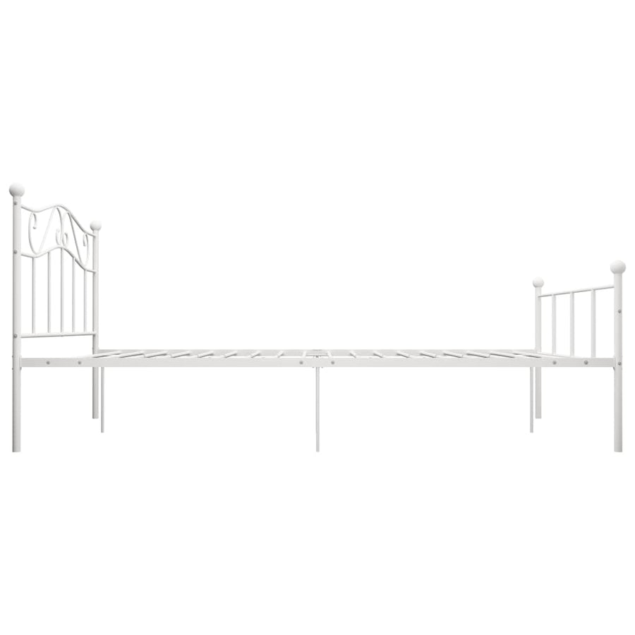 Bedframe Metaal 120 x 200 cm Wit