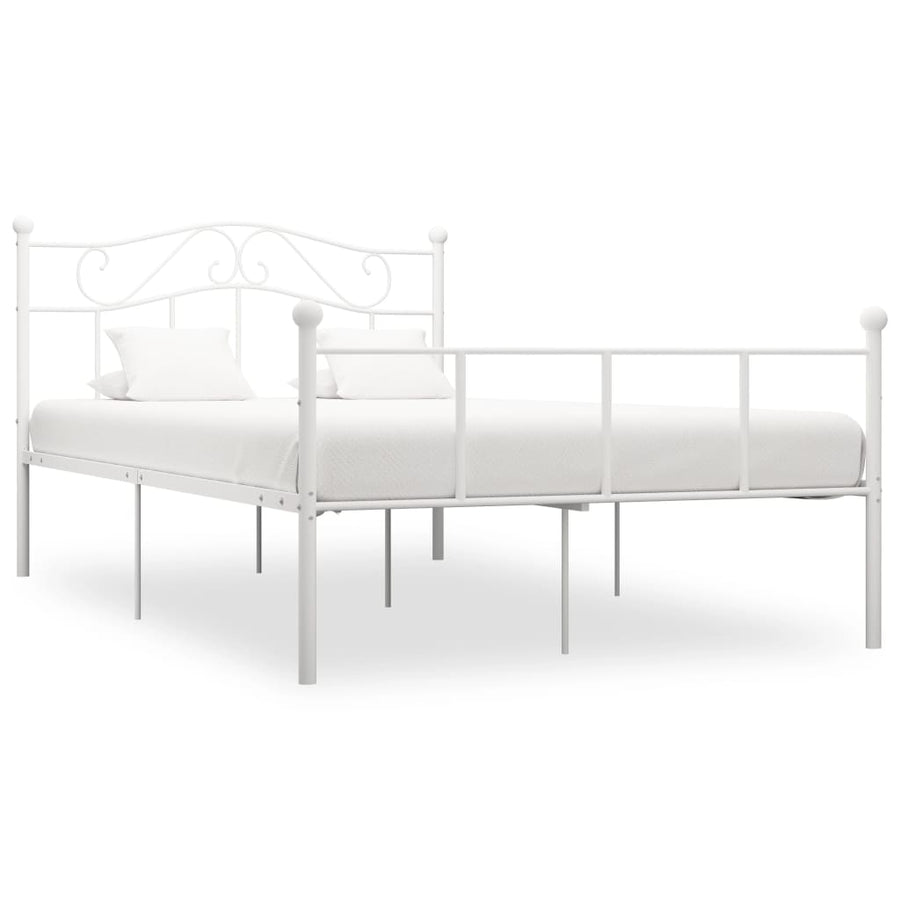 Bedframe Metaal 140 x 200 cm Wit