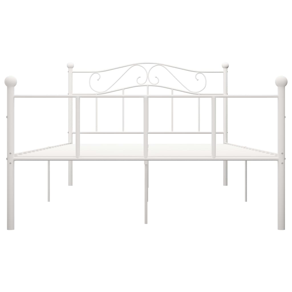 Bedframe Metaal 140 x 200 cm Wit