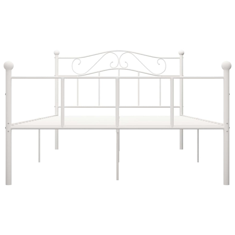 Bedframe Metaal 140 x 200 cm Wit