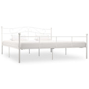 Bedframe metaal 200x200 cm wit