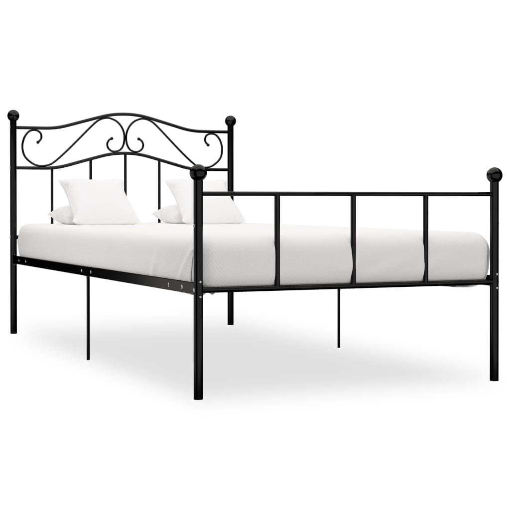 Bedframe Metaal 90 x 200 cm Zwart