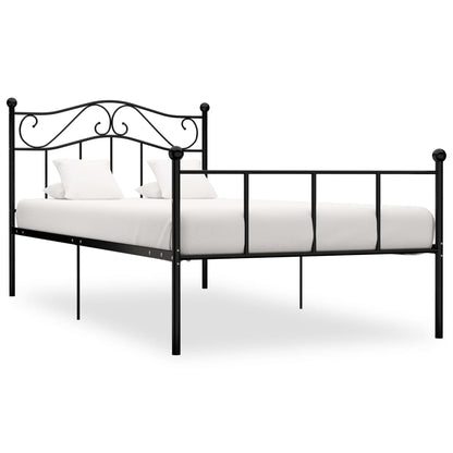 Bedframe Metaal 90 x 200 cm Zwart
