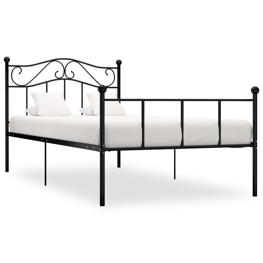 Bedframe Metaal 90 x 200 cm Zwart