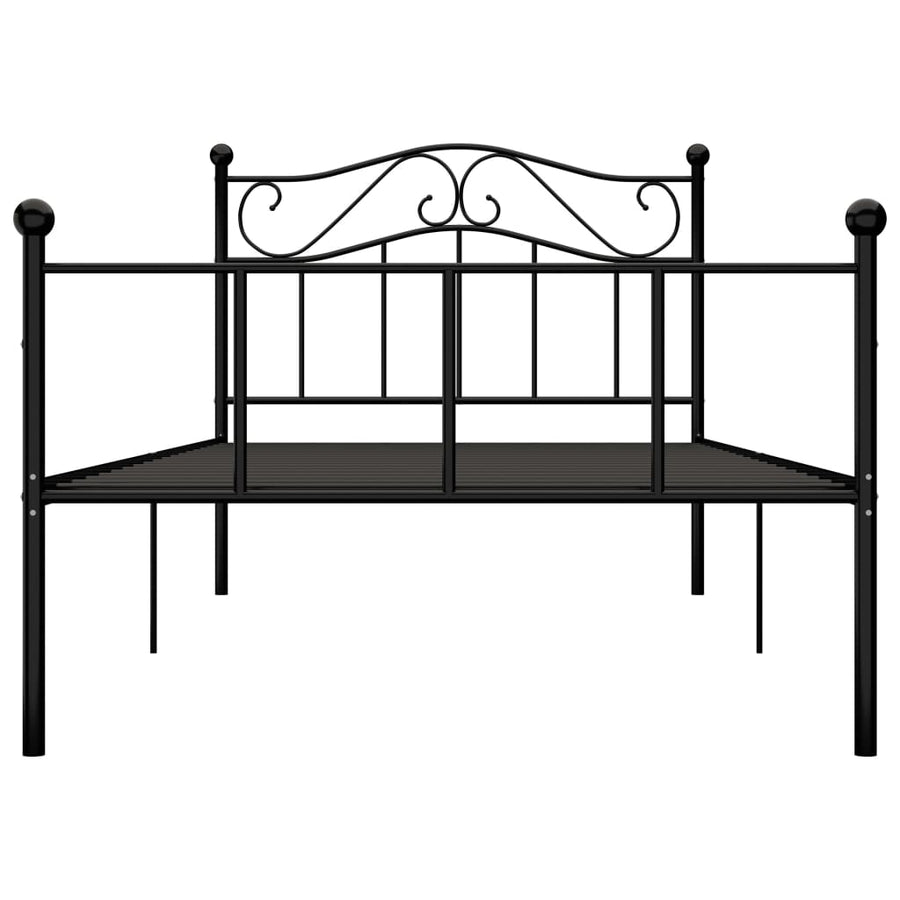 Bedframe Metaal 100 x 200 cm Zwart