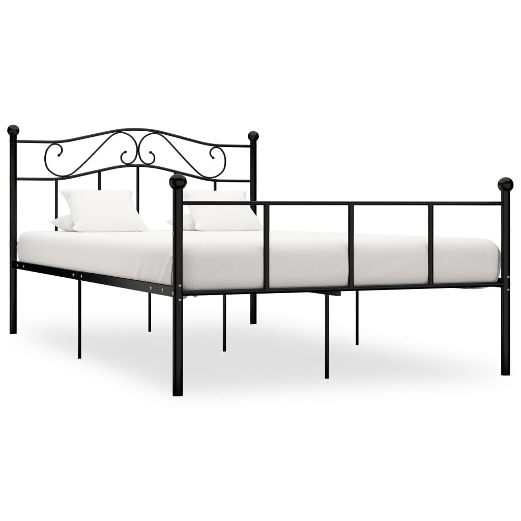 Bedframe Metaal 120 x 200 cm Zwart