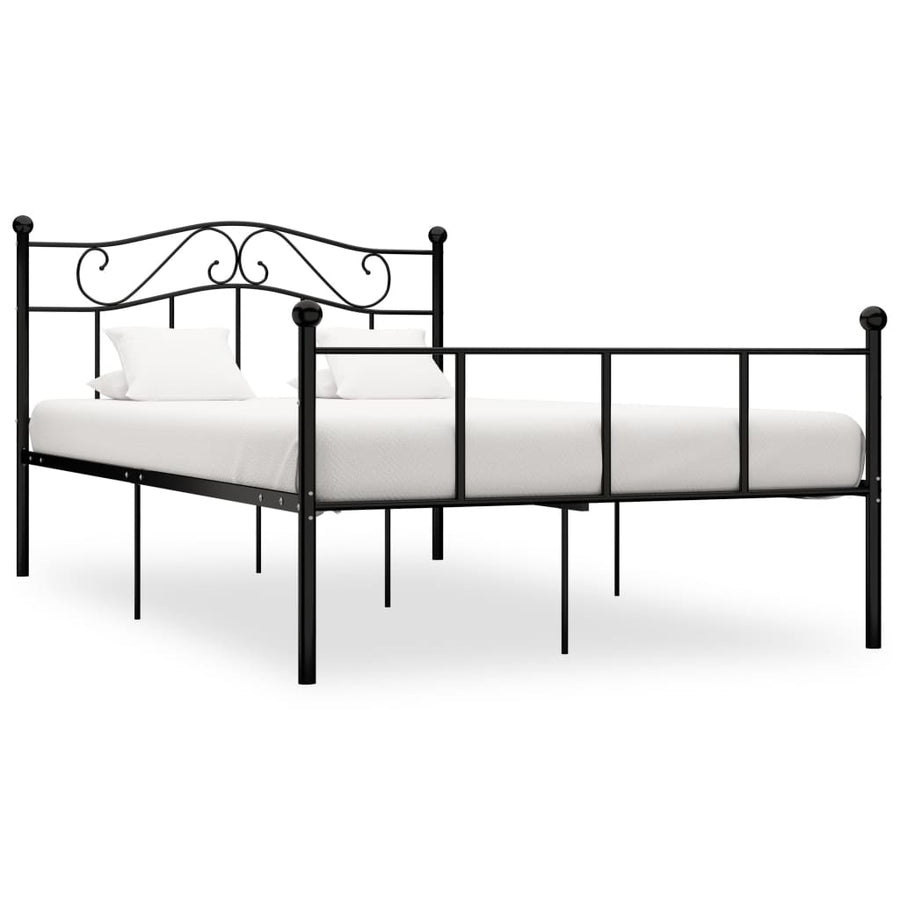 Bedframe Metaal 120 x 200 cm Zwart