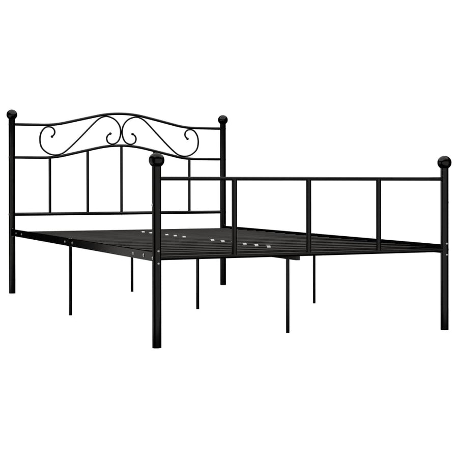 Bedframe Metaal 120 x 200 cm Zwart