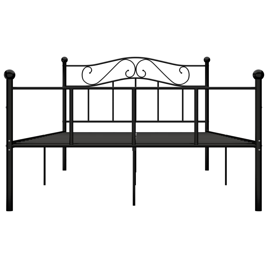 Bedframe Metaal 120 x 200 cm Zwart