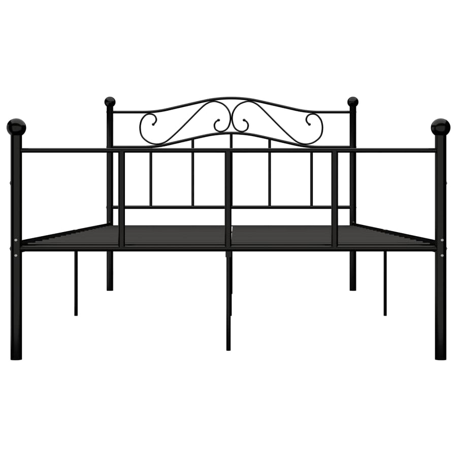 Bedframe Metaal 120 x 200 cm Zwart
