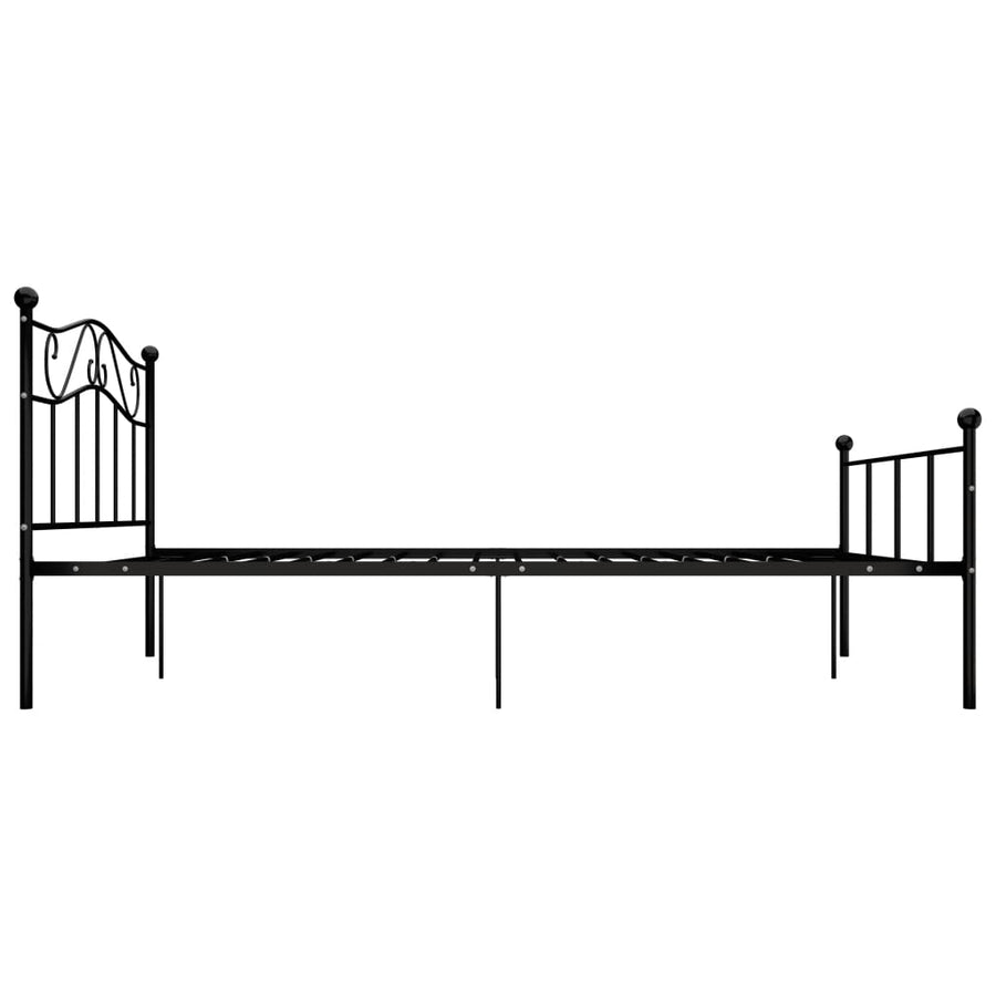 Bedframe Metaal 120 x 200 cm Zwart