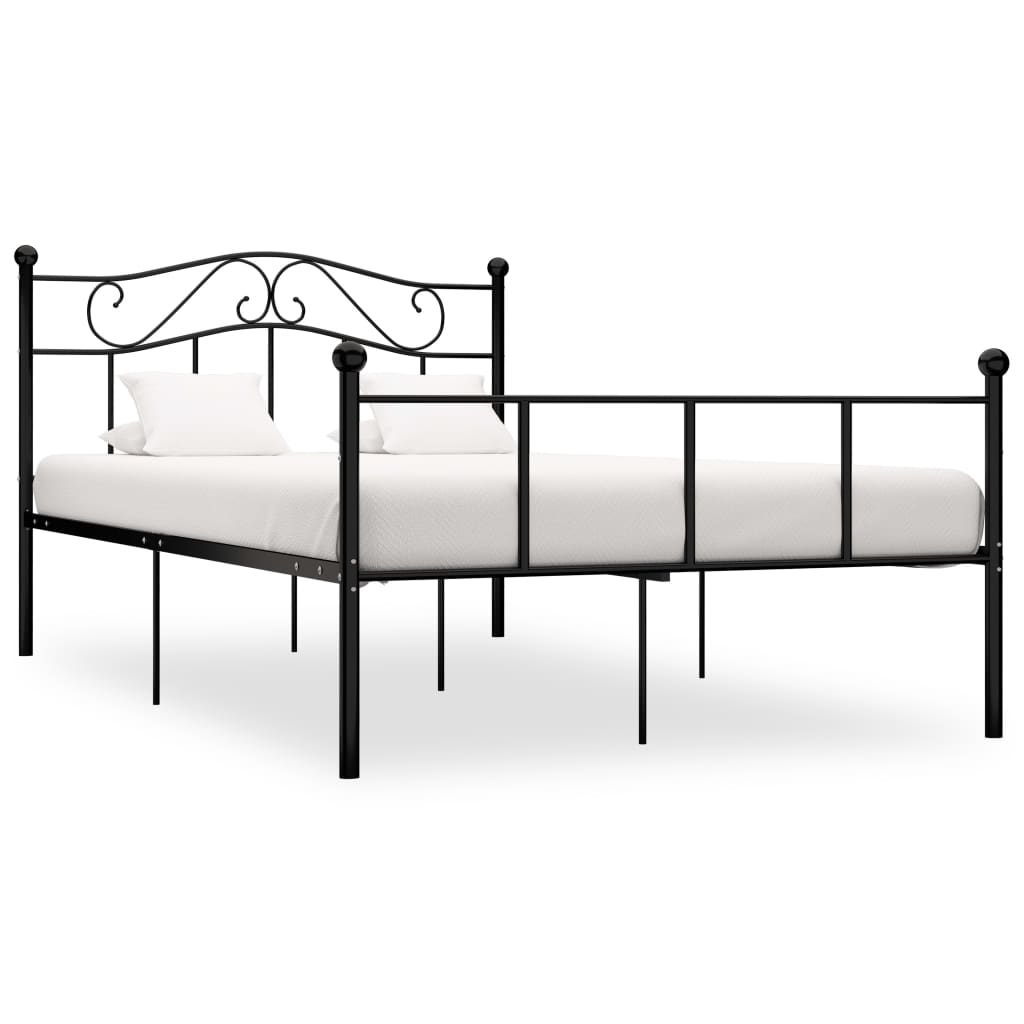 Bedframe Metaal 140 x 200 cm Zwart