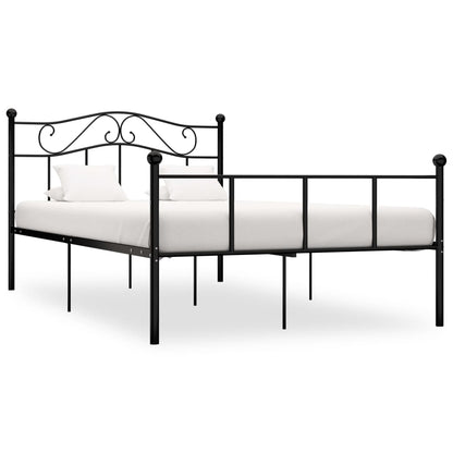 Bedframe Metaal 140 x 200 cm Zwart