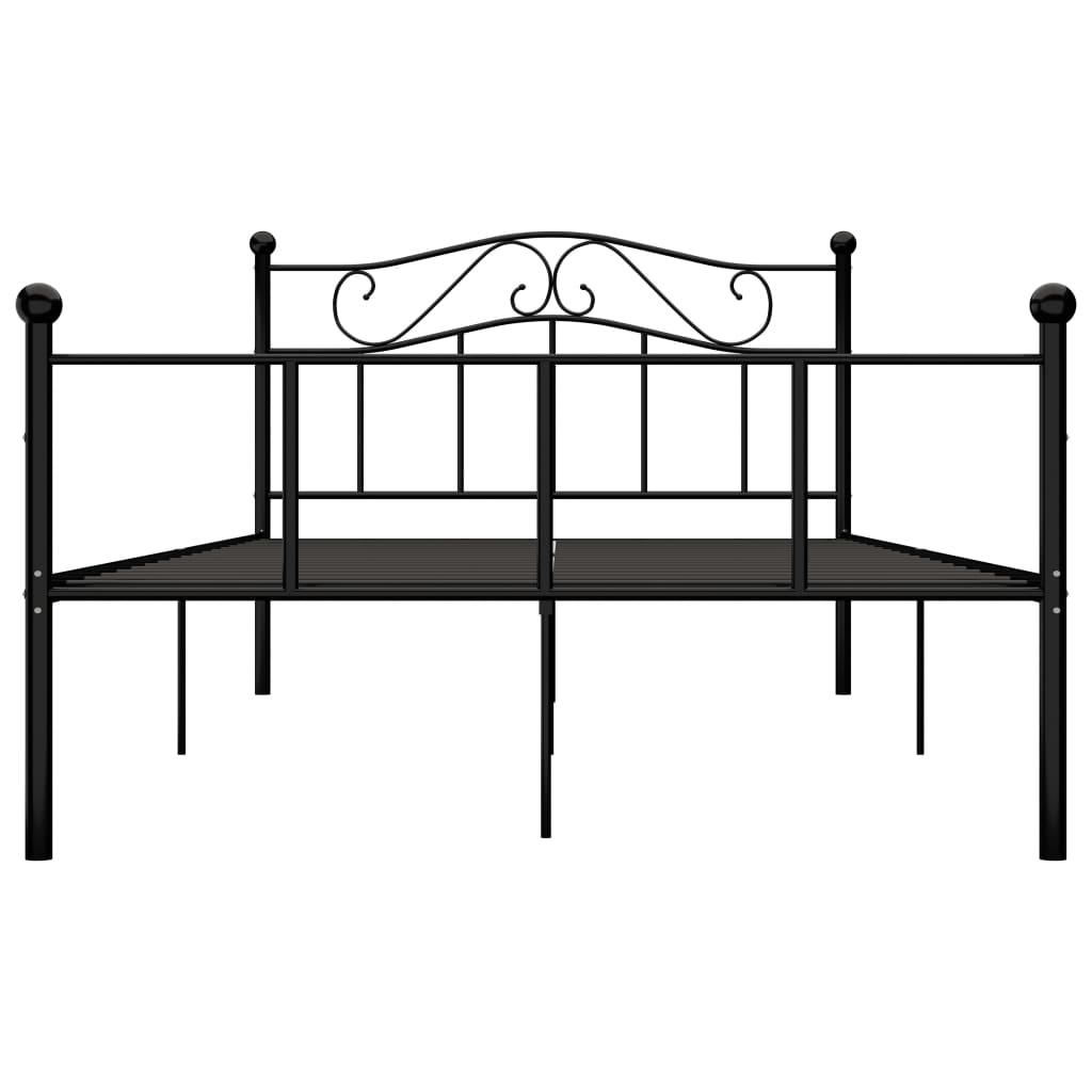 Bedframe Metaal 140 x 200 cm Zwart