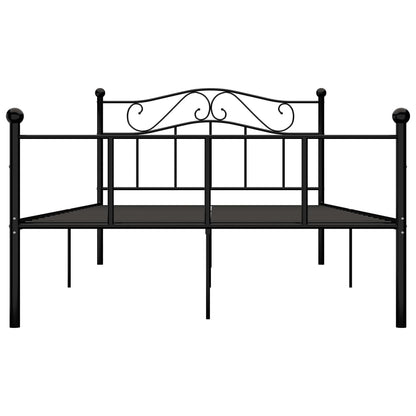 Bedframe Metaal 140 x 200 cm Zwart