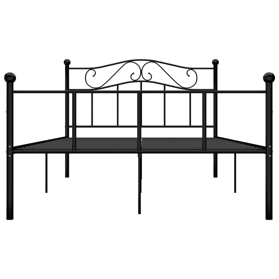 Bedframe Metaal 160 x 200 cm Zwart