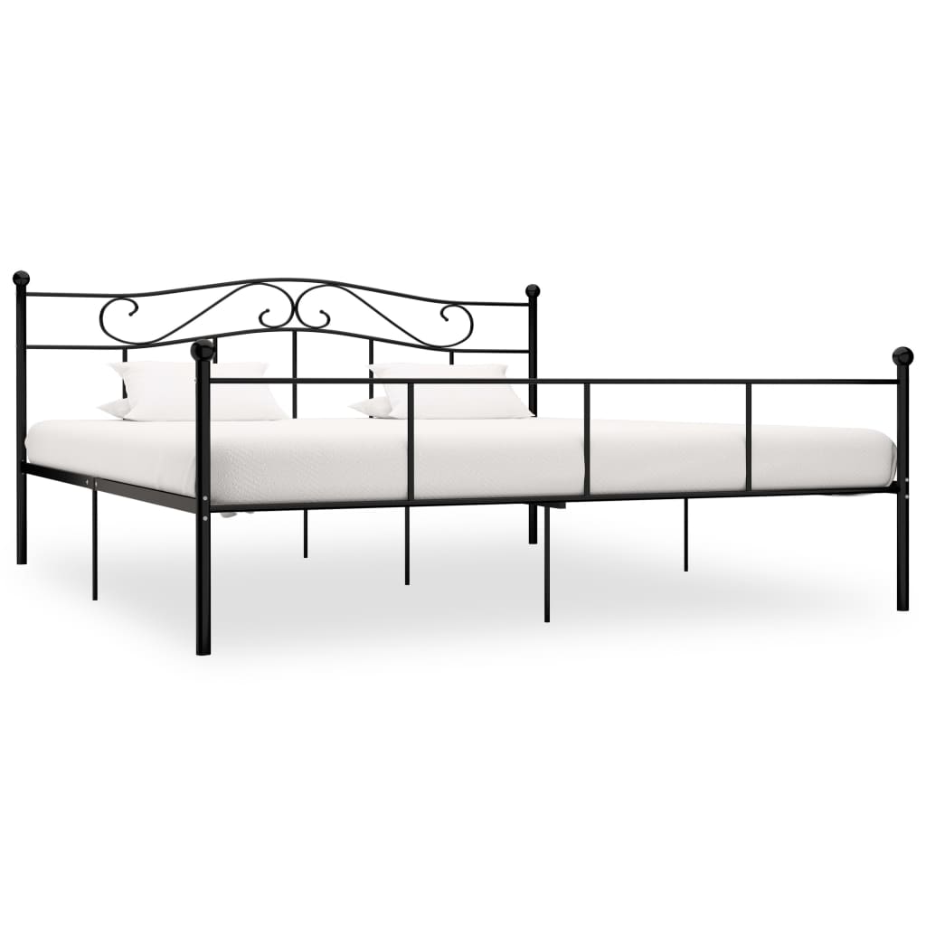 Bedframe Metaal 180 x 200 cm Zwart