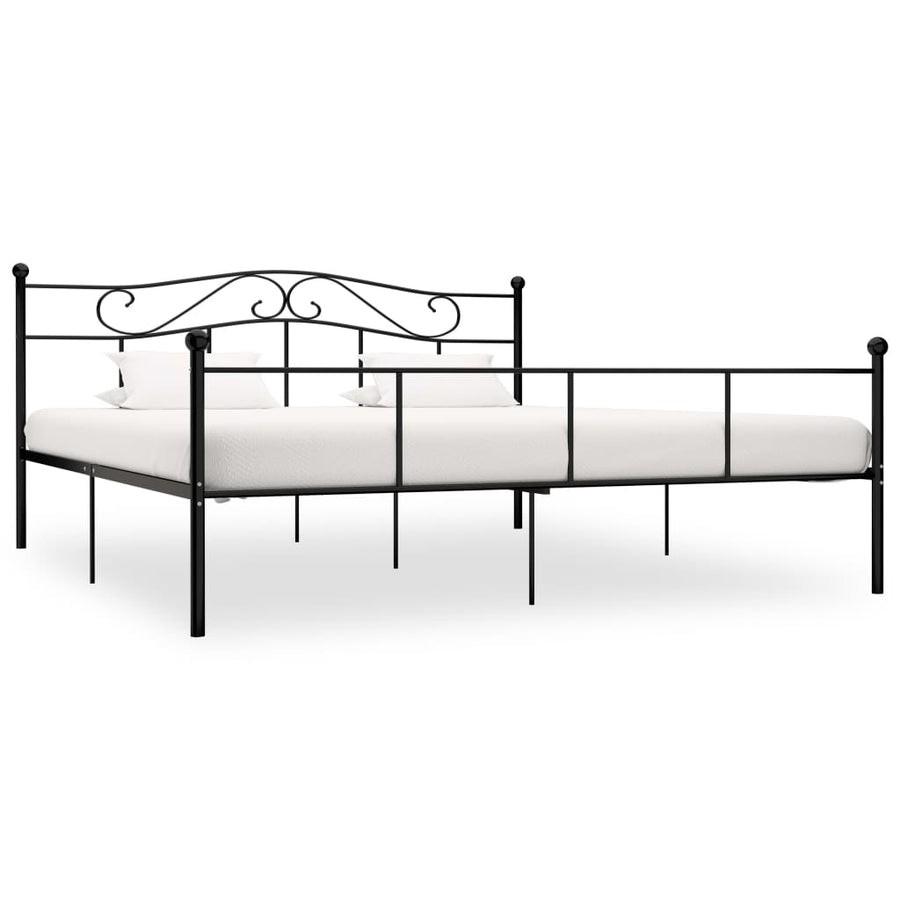 Bedframe Metaal 180 x 200 cm Zwart