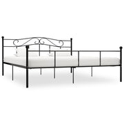 Bedframe metaal 200x200 cm zwart