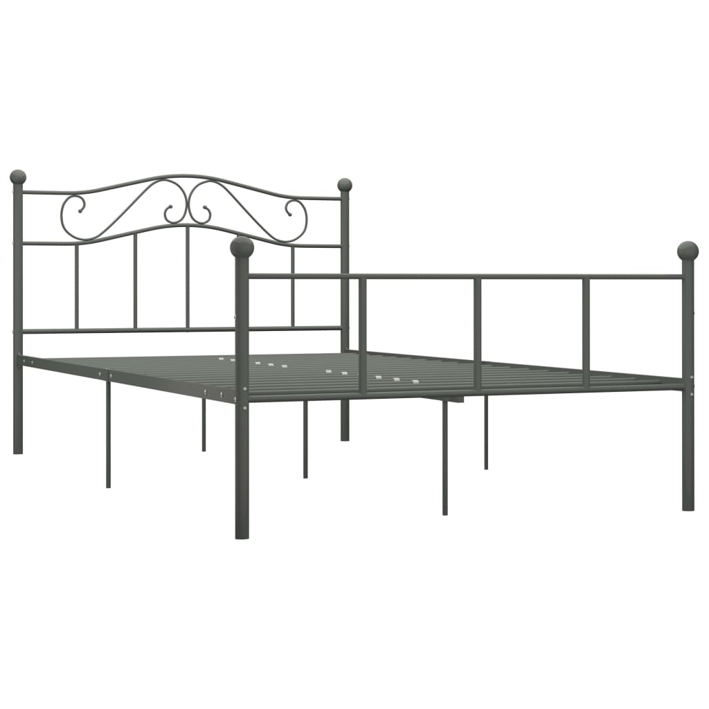 Bedframe Metaal 160 x 200 cm Grijs