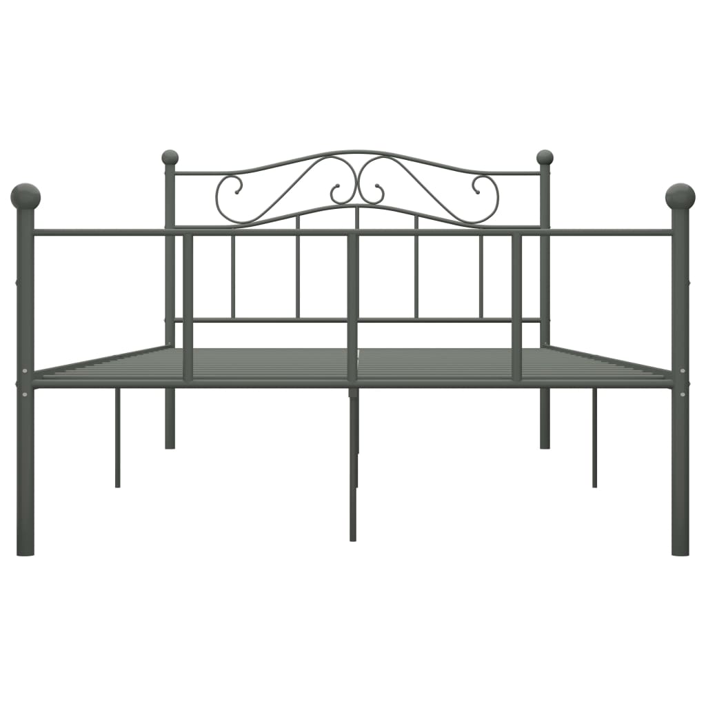 Bedframe Metaal 160 x 200 cm Grijs