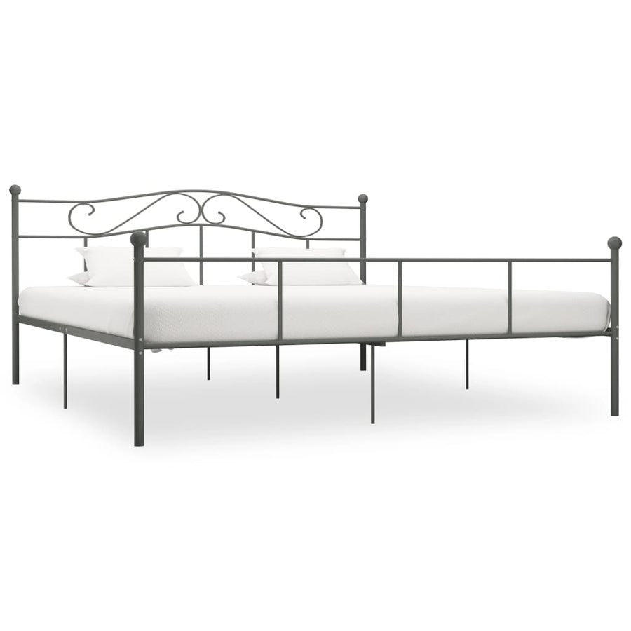 Bedframe Metaal 180 x 200 cm Grijs