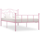 Bedframe Metaal 100 x 200 cm Roze