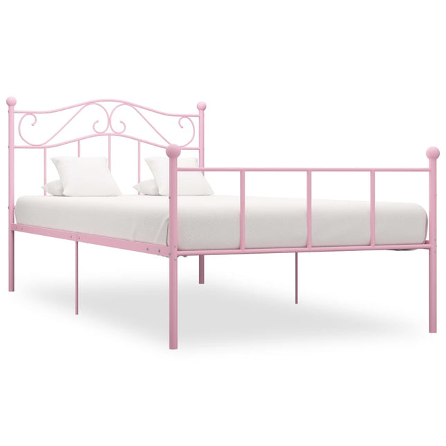 Bedframe Metaal 100 x 200 cm Roze